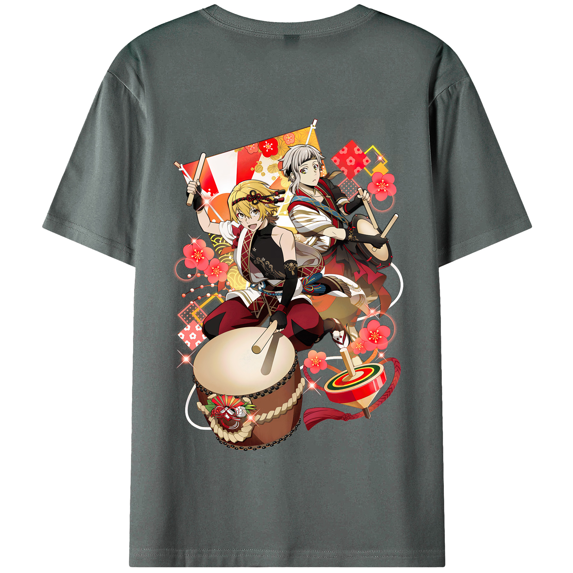 （画像用） 文豪ストレイドッグス Bungo Stray Dogs 綿100％半袖Tシャツ（背面プリント）